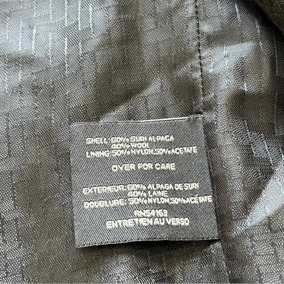 Cole Hahn coat black alpaca wool jacket pea coat 8 - Picture 6 of 13